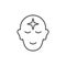 Clear mind line outline icon