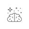 Clear mind line outline icon