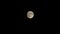 Clear night sky with bright full moon. Shot. View of the moon at night