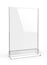 Clear plastic and acrylic table talkers promotional upright menu table tent top sign holder 11x8 table menu card display stand pi