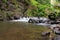 Clear River in the waterfall Cimahi Bandung, Indonesia