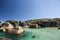 Clear Sky, blue water and rocks in Albany Western Australia