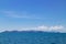 Clear sky with enormous cloud over islands and mountains over the sea at Koh Mak in Trat, Thailand. Perfect background.
