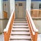 Clear Square Stairs leading to the front porch and door of a home in Daybreak Utah