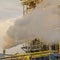 Clear Square Thick steam emitted from a pipe of a Power Plant in Utah Valley