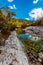 Clear Stream and Fall Leaves at Lost Maples State Park, Texas