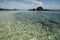 Clear tropical ocean, small island, Travel