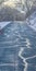 Clear Vertical Weathered road on mountain with snow in winter