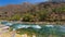 Clear water of Canete river in Lima region, Peru