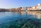 Clear water of Chania habour, Crete, Greece