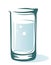 Clear water glass