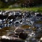 Clear water slow motion stones