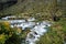 Clear waters of CaÃ±ete river in Huancaya village, Peru