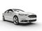 Clear white Ford Mondeo 2015 - 2018 model - front view closeup shot