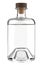 Clear White Glass Bottle of Rum, Whiskey, Vodka, Gin, Sake, Tequila, Brandy, Tincture, Moonshine or Cognac Bottle.