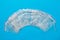 Clear ziplock bags, refrigerator bag on blue background