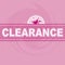 Clearance Sale Logo Pink Background Bird