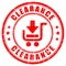 Clearance vector rubber stamp
