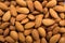 Cleared golden almonds background