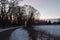 Cleared pathway in winter