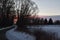 Cleared pathway in winter