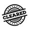Cleared rubber stamp
