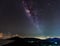 The clearly milky way over the montain
