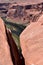 Cleft above Horseshoe Bend, revealing the Colorado River