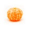 Clementine with segments on a white background