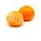 Clementine with segments on a white background