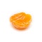 Clementine segments on a white background