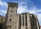 The Clementine tower and the apse of the Saint-Robert abbey in La Chaise-Dieu