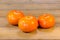 Clementines isolated on table