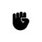 Clenched Raised Fist, Victory, Strength, Power Flat Vector Icon