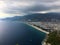 Cleopatra Beach and Mediterranean Sea from The Castle of Alanya.