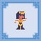 Cleopatra egyptian princess. Pixel art character