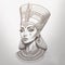 Cleopatra face, Egyptian pharaoh queen, ancient goddess portrait, Egypt woman