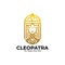 Cleopatra icon vintage, Icon logo of Cleopatra