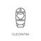 Cleopatra linear icon. Modern outline Cleopatra logo concept on