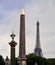 Cleopatra Needle and Eiffel tower