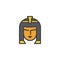 Cleopatra portrait filled outline icon