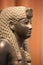 Cleopatra VII, queen of Egypt in 51-30 BC. Basalt statue from the collection of the State Hermitage Museum, close-up