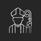 Clergy chalk white icon on black background