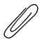 Clerical paperclip hand drawn. Vector of paper clips. Paper clip icon