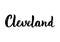 Cleveland. Hand-lettering calligraphy. Hand drawn brush calligraphy.