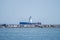 Cleveland Harbor West Pierhead Lighthouse frozen in ice