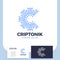 Clever and creative dots or point crypto letter c logo smart and