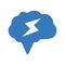 Clever, mind, intellect icon. Blue color design