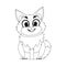 Cleverly cat in a organize arrange, exceptional for children's coloring books. Cartoon style, Vector Illustration