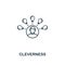 Cleverness outline icon. Premium style design from project management icons collection. Simple element cleverness icon. Ready to u